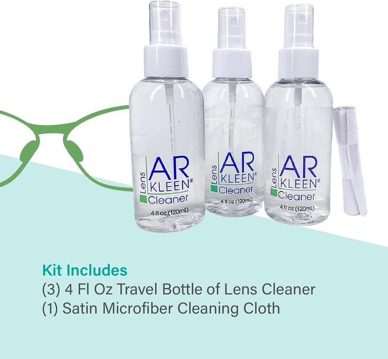 AR Kleen Lens Cleaning Kit (12 Fl Oz + 1 Cloth) - Image 2